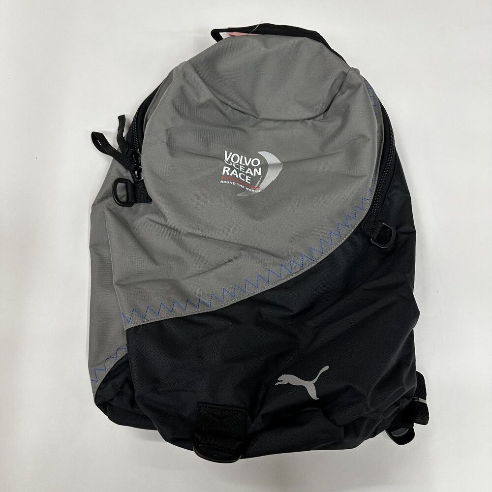 Puma Volvo Ocean Race Backpack Sack Gray Black Sailing Brand New With Tags